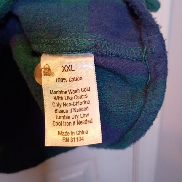 Biltmore Men's Heavyweight Plaid Flannel Shacket Long Sleeve Size XXL - Picture 3 of 4